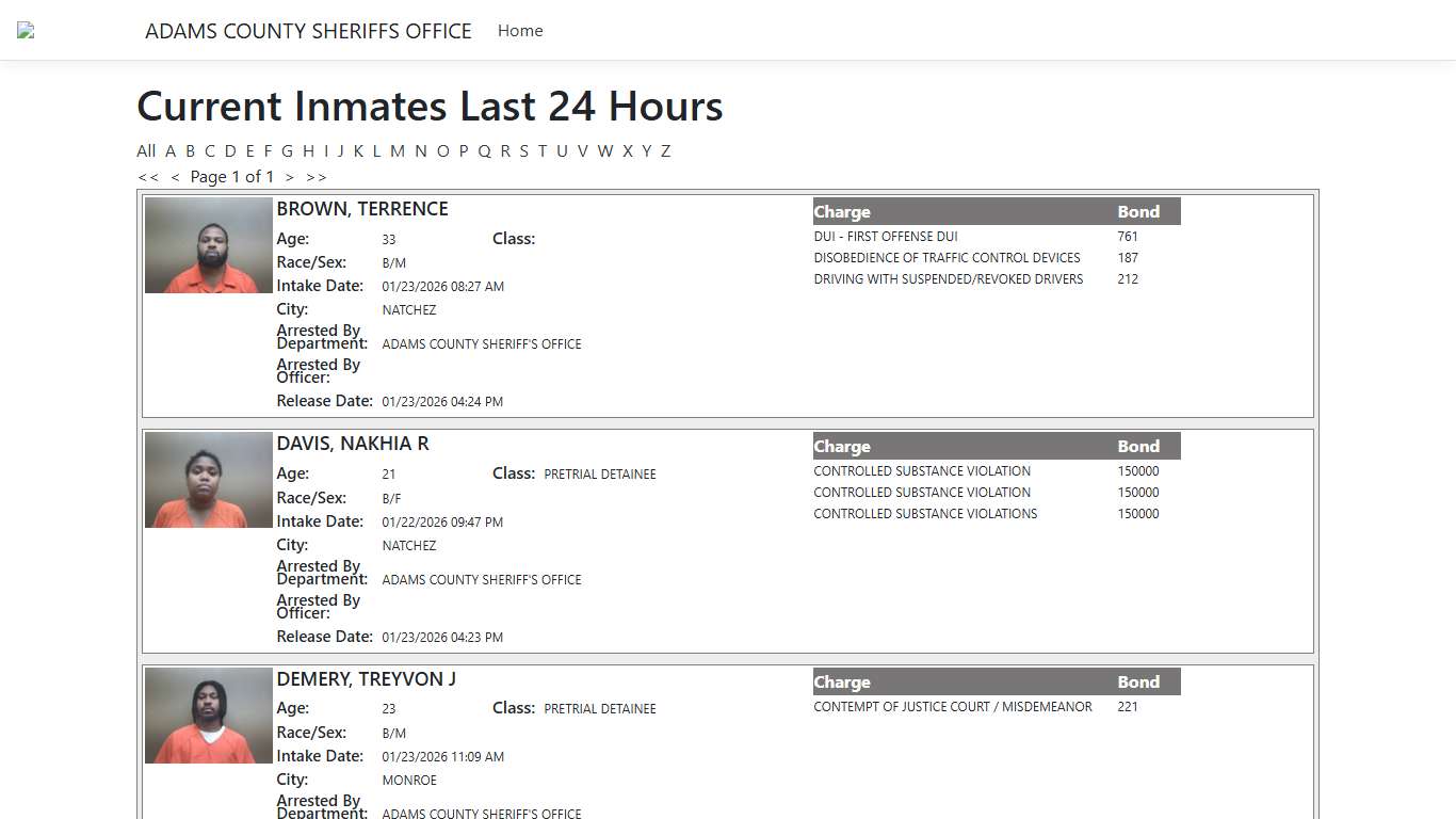 Inmates - ISOMS Portal